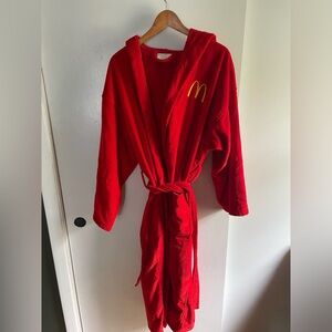 100% cotton McDonald’s red unisex bath robe